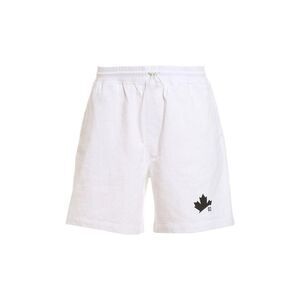 Dsquared² Cotton Relaxed Fit Shorts Men White
